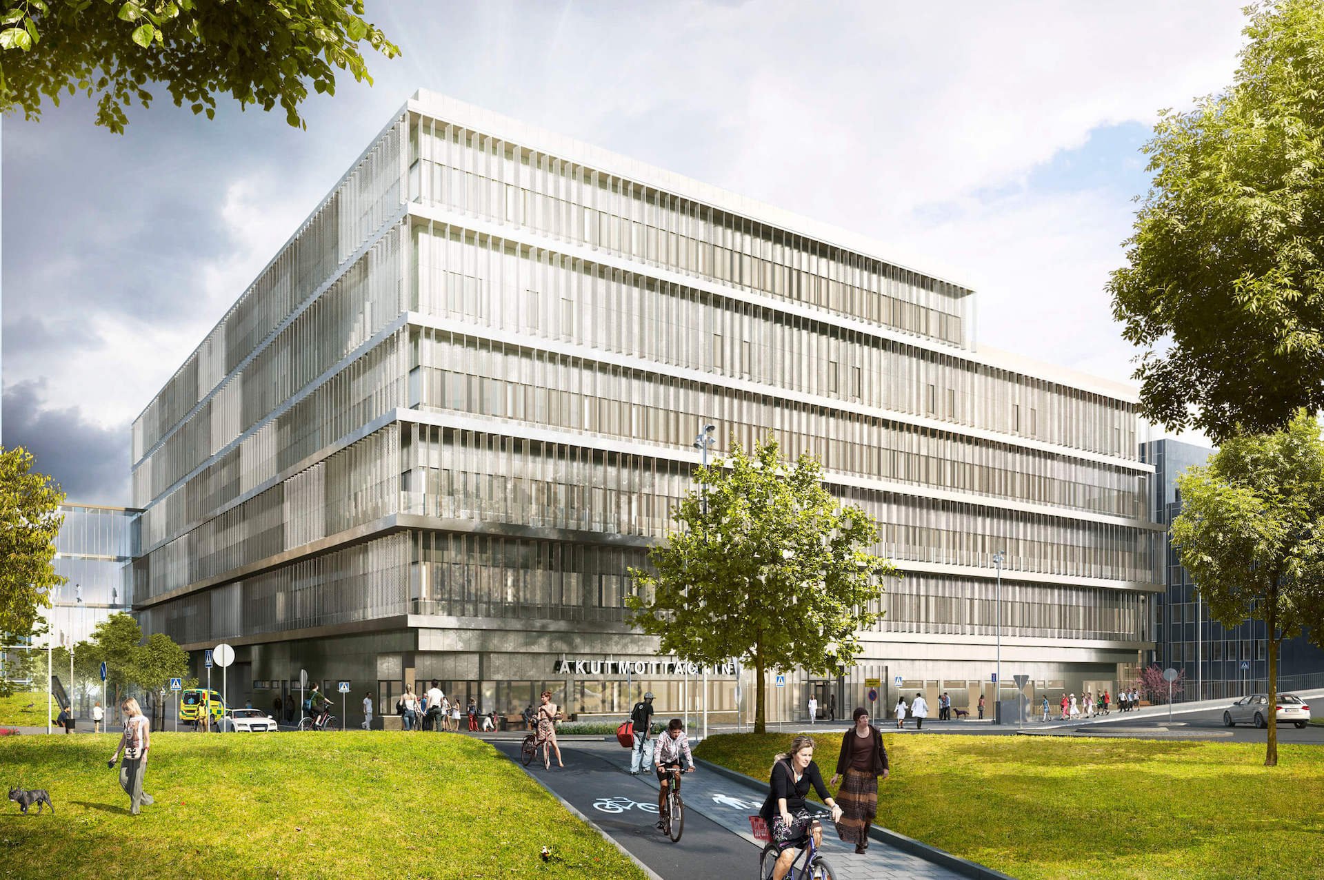 Visionsbild över Danderyds sjukhus. 