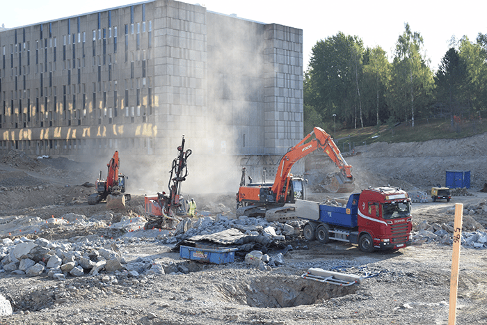 Aktivt arbete med byggavfall